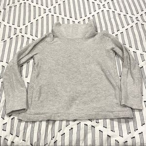 J.CREW Gray Funnel Neck Fleece Sweatshirt XS